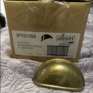 15 Allison Burnished Brass 3in cup cabinet pulls
